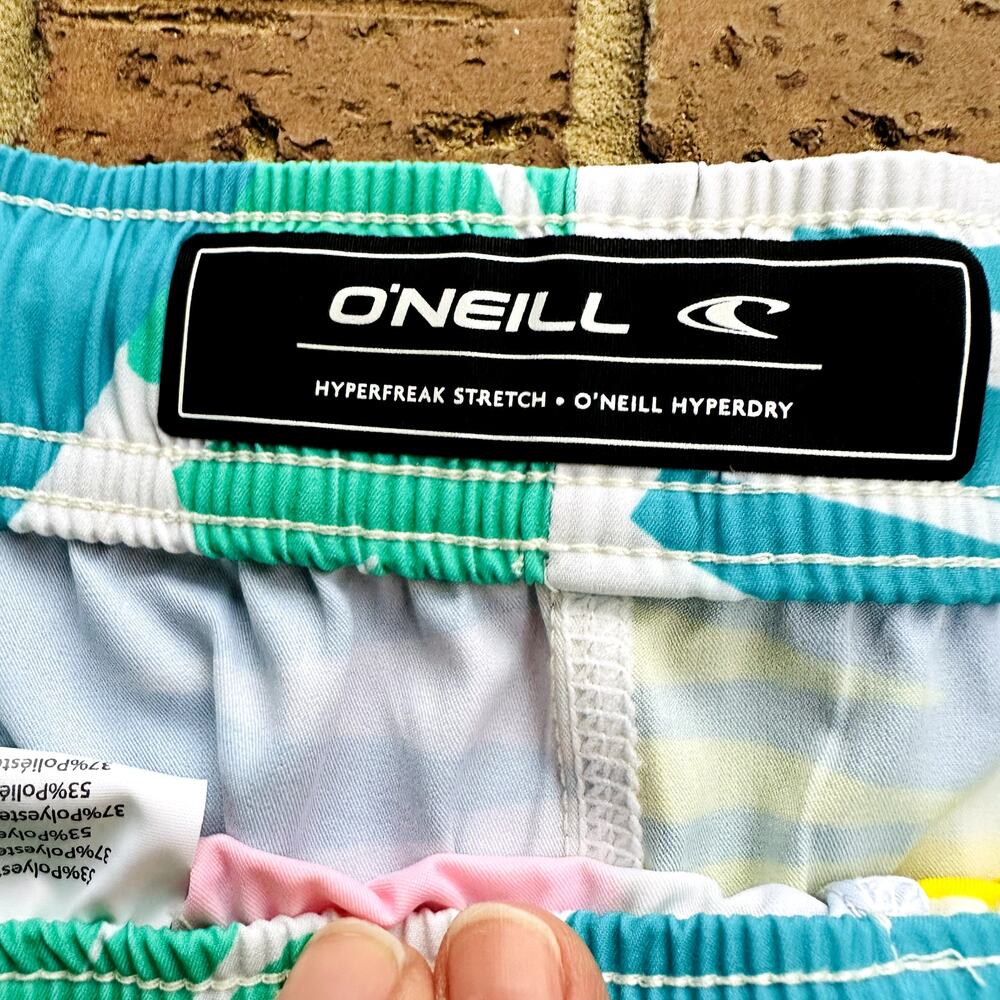 O'neill Men's Multicolor Leaf Stretch Elastic Waist Swim Boardshorts Sz XXL NWT - Picture 4 of 5